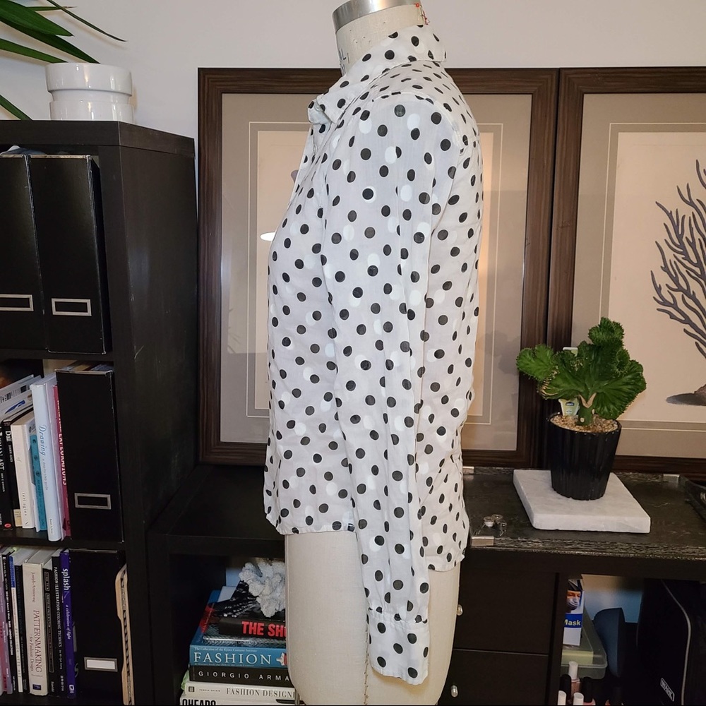 J Crew Cotton Jacquard Popover Shirt - Picture 3 of 6